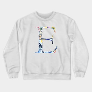 Barcelona Gaudi Mosaic Letter E Epsilon Sorority Letter Crewneck Sweatshirt